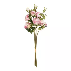 Artificial Garden DUSTY PINK ROSE BOUQUET 21083 Τεχνητό Διακοσμητικό Μπουκέτο Τριαντάφυλλα Ανοιχτό Ροζ Y63cm