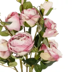 Artificial Garden DUSTY PINK ROSE BOUQUET 21083 Τεχνητό Διακοσμητικό Μπουκέτο Τριαντάφυλλα Ανοιχτό Ροζ Y63cm