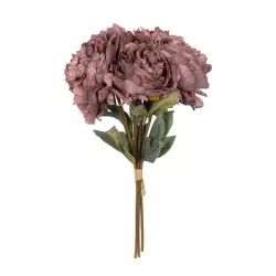Artificial Garden DARK PINK PEONY FLOWER BOUQUET 21085 Τεχνητό Διακοσμητικό Μπουκέτο Σκούρο Ροζ Παιώνιας Y43cm