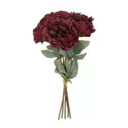 Artificial Garden RED PEONY FLOWER BOUQUET 21086 Τεχνητό Διακοσμητικό Μπουκέτο Κόκκινο Παιώνιας Y43cm