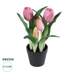 Artificial Garden PINK TULIP 21092 Διακοσμητικό Φυτό Ροζ Τουλίπα Υ23cm