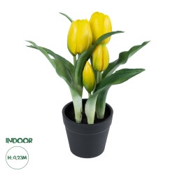 Artificial Garden YELLOW TULIP 21093 Διακοσμητικό Φυτό Κίτρινη Τουλίπα Υ23cm