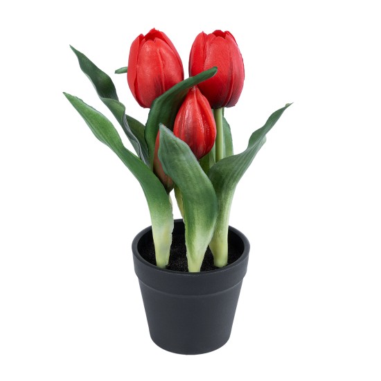 Artificial Garden RED TULIP 21094 Διακοσμητικό Φυτό Κόκκινη Τουλίπα Υ23cm