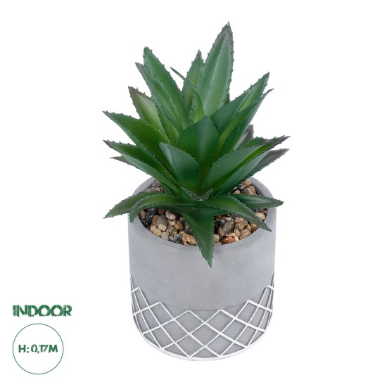 Artificial Garden SUCCULENT ALOE 21096 Διακοσμητικό Φυτό Παχύφυτο Αλόη Υ17cm