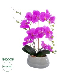 Artificial Garden HOT PINK ORCHID 21119 Διακοσμητικό Φυτό  Έντονο Ροζ Ορχιδέα Υ43cm