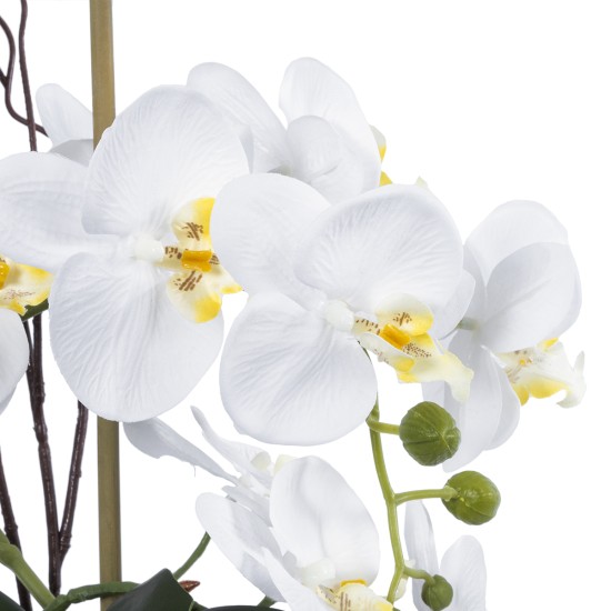 Artificial Garden WHITE ORCHID 21120 Διακοσμητικό Φυτό Λευκή Ορχιδέα Υ43cm