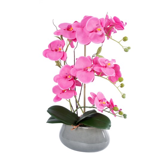 Artificial Garden PINK ORCHID 21121 Διακοσμητικό Φυτό Έντονο Ροζ Ορχιδέα Υ43cm