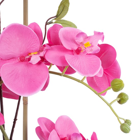 Artificial Garden PINK ORCHID 21121 Διακοσμητικό Φυτό Έντονο Ροζ Ορχιδέα Υ43cm