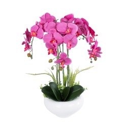 Artificial Garden DARK PINK ORCHID 21123 Διακοσμητικό Φυτό Φούξια Ορχιδέα Υ50cm