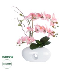 Artificial Garden PINK ORCHID 21126 Διακοσμητικό Φυτό Ροζ Ορχιδέα Υ42cm