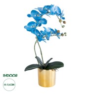 Artificial Garden BLUE ORCHID 21130 Διακοσμητικό Φυτό Μπλε Ορχιδέα Υ43cm