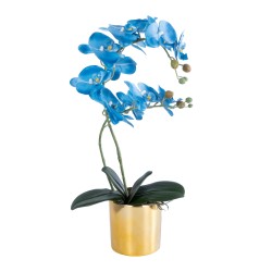 Artificial Garden BLUE ORCHID 21130 Διακοσμητικό Φυτό Μπλε Ορχιδέα Υ43cm