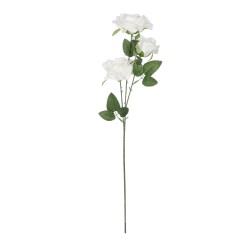 Artificial Garden WHITE ROSE BRANCH 21138 Τεχνητό Διακοσμητικό Κλαδί Λεύκο Τριαντάφυλλο Y66cm