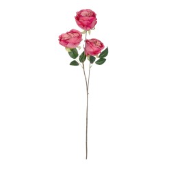 Artificial Garden HOT PINK ROSE BRANCH 21139 Τεχνητό Διακοσμητικό Κλαδί έντονο Ροζ Τριαντάφυλλο Y70cm