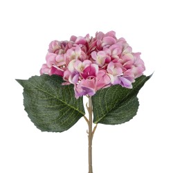 Artificial Garden PINK HYDRANGEA BRANCH 21140 Τεχνητό Διακοσμητικό Κλαδί έντονο Ροζ Ορτανσία Y47cm