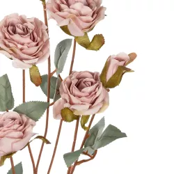 Artificial Garden PINK ROSE BRANCH 21142 Τεχνητό Διακοσμητικό Κλαδί Τριαντάφυλλα Ροζ Y80cm