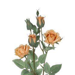 Artificial Garden SALMON ROSE BRANCH 21149 Τεχνητό Διακοσμητικό Κλαδί Σαμπανιζέ Τριαντάφυλλο Y65cm