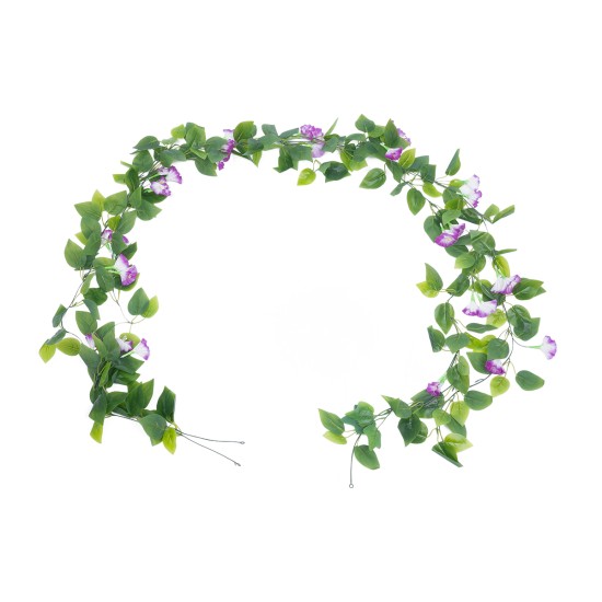 Artificial Garden MORNING GLORY GARLAND 21152 Τεχνητή Διακοσμητική Γυρλάντα Ορτανσίας Φ20 x Υ230cm Σετ 2 τεμαχίων