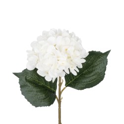 Artificial Garden WHITE HYDRANGEA BRANCH 21173 Τεχνητό Διακοσμητικό Κλαδί Ορτανσίας Λευκό  Y47cm