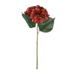 Artificial Garden RED HYDRANGEA BRANCH 21174 Τεχνητό Διακοσμητικό Κλαδί Ορτανσίας Κόκκινο  Y47cm