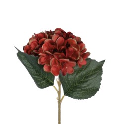 Artificial Garden RED HYDRANGEA BRANCH 21174 Τεχνητό Διακοσμητικό Κλαδί Ορτανσίας Κόκκινο  Y47cm