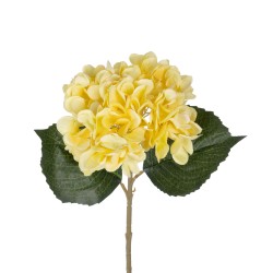 Artificial Garden YELLOW HYDRANGEA BRANCH 21176 Τεχνητό Διακοσμητικό Κλαδί Ορτανσίας Κίτρινης  Y47cm
