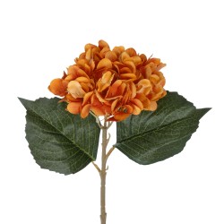 Artificial Garden ORANGE HYDRANGEA BRANCH 21179 Τεχνητό Διακοσμητικό Κλαδί Ορτανσίας Πορτοκαλί  Y47cm