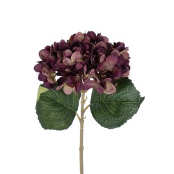 Artificial Garden DARK RED HYDRANGEA BRANCH 21180 Τεχνητό Διακοσμητικό Κλαδί Ορτανσίας Βαθύ Κόκκινο  Y47cm