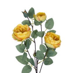 Artificial Garden YELLOW CLIMBING ROSE BRANCH 21186 Τεχνητό Διακοσμητικό Κλαδί Τριαντάφυλλο Κίτρινο Y70cm