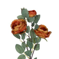 Artificial Garden CORAL RED CLIMBING ROSE BRANCH 21187 Τεχνητό Διακοσμητικό Κλαδί Τριαντάφυλλο Κοραλί Y70cm