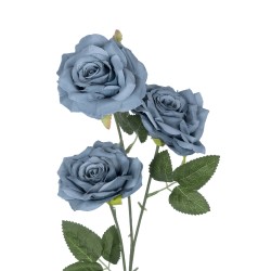 Artificial Garden GREY BLUE CLIMBING ROSE BRANCH 21188 Τεχνητό Διακοσμητικό Κλαδί Τριαντάφυλλο Γκρί Μπλέ Y66cm