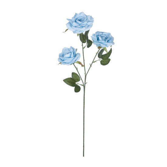 Artificial Garden SKY BLUE CLIMBING ROSE BRANCH 21191 Τεχνητό Διακοσμητικό Κλαδί Τριαντάφυλλο Ξεθωριασμένο Γαλάζιο Y66cm