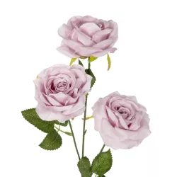 Artificial Garden PURPLE ROSE BRANCH 21194 Τεχνητό Διακοσμητικό Κλαδί Τριαντάφυλλα Μωβ Y66cm