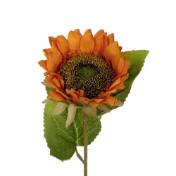 Artificial Garden ORANGE SUNFLOWER BRANCH 21213 Τεχνητό Διακοσμητικό Κλαδί Ηλιοτρόπιο Πορτοκαλί Y50cm