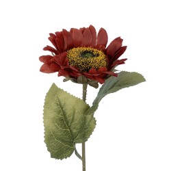 Artificial Garden RED SUNFLOWER  BRANCH 21214 Τεχνητό Διακοσμητικό Κλαδί Ηλιοτρόπιο Κόκκινο Y50cm
