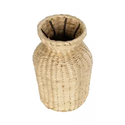 Artificial Garden HAVANA 21222 Διακοσμητικό Πλεκτό Καλάθι - Κασπώ Γλάστρα - Flower Pot Μπεζ Μ16 x Π16 x Υ25cm