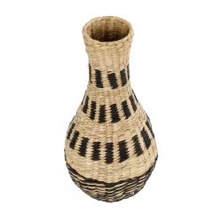 Artificial Garden HAVANA 21230 Διακοσμητικό Πλεκτό Καλάθι - Κασπώ Γλάστρα - Flower Pot Μπεζ με Μαύρο Π25 x M25 x Υ57cm