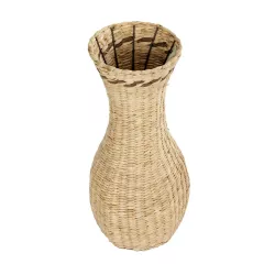 Artificial Garden MONACO 21235 Διακοσμητικό Πλεκτό Καλάθι - Κασπώ Γλάστρα - Flower Pot Μπεζ Φ29cm x Υ60cm