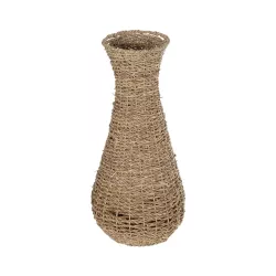 Artificial Garden CALIFORNIA 21239 Διακοσμητικό Πλεκτό Καλάθι - Κασπώ Γλάστρα - Flower Pot Μπεζ Μ20 x Π20 x Υ43cm