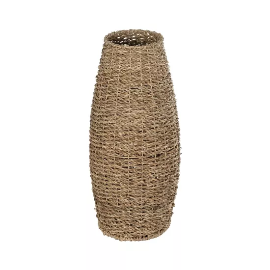 Artificial Garden FRANCISCO 21240 Διακοσμητικό Πλεκτό Καλάθι - Κασπώ Γλάστρα - Flower Pot Μπεζ Μ20 x Π20 x Υ41cm