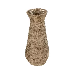 Artificial Garden PANAMA 21241 Διακοσμητικό Πλεκτό Καλάθι - Κασπώ Γλάστρα - Flower Pot Μπεζ Μ20 x Π20 x Υ40cm