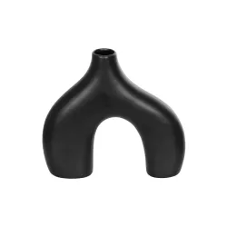 Artificial Garden TOLEDO 21249 Διακοσμητικό Κεραμικό Βάζo Μαύρο Π27 x Μ6 x Υ24 cm