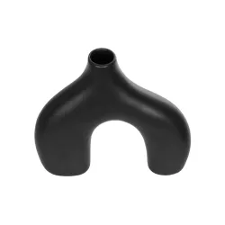 Artificial Garden TOLEDO 21249 Διακοσμητικό Κεραμικό Βάζo Μαύρο Π27 x Μ6 x Υ24 cm