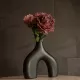Artificial Garden TOLEDO 21249 Διακοσμητικό Κεραμικό Βάζo Μαύρο Π27 x Μ6 x Υ24 cm