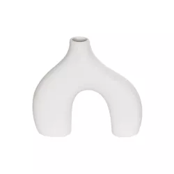 Artificial Garden TOLEDO 21251 Διακοσμητικό Κεραμικό Βάζo Λευκό Π27 x Μ6 x Υ24 cm