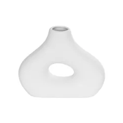 Artificial Garden HORIZON 21253 Διακοσμητικό Κεραμικό Βάζo Λευκό Π18 x Μ6 x Υ15 cm