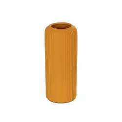 Artificial Garden CANGUU 21255 Διακοσμητικό Κεραμικό Βάζo Πορτοκαλί Π11 x Μ11 x Υ26 cm