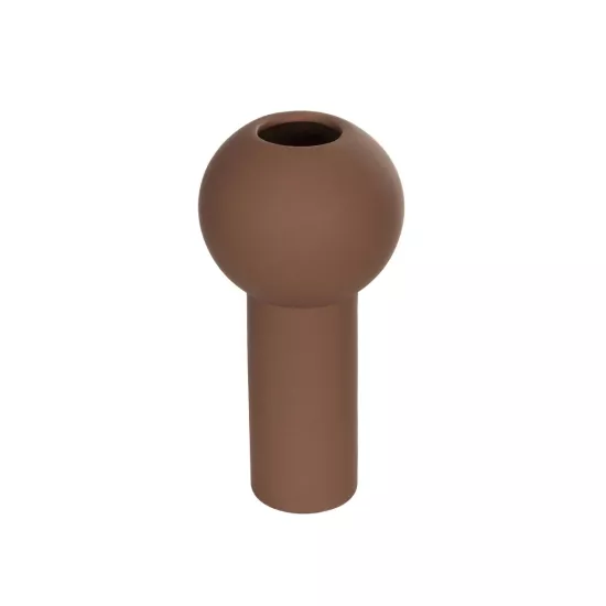 Artificial Garden COSTA RICA 21260 Διακοσμητικό Κεραμικό Βάζo Καφέ Π10 x Μ10 x Υ21cm