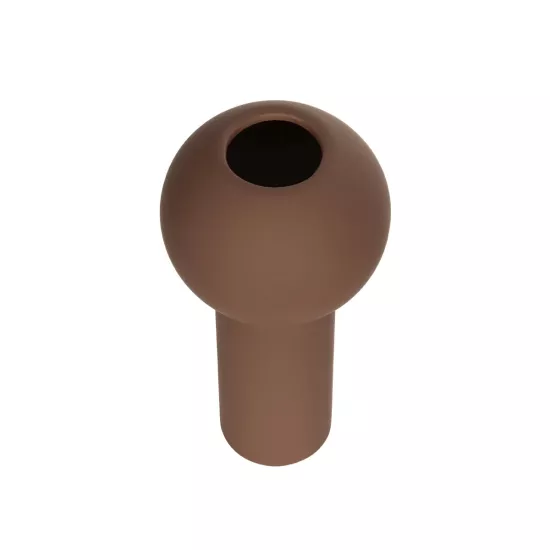 Artificial Garden COSTA RICA 21260 Διακοσμητικό Κεραμικό Βάζo Καφέ Π10 x Μ10 x Υ21cm