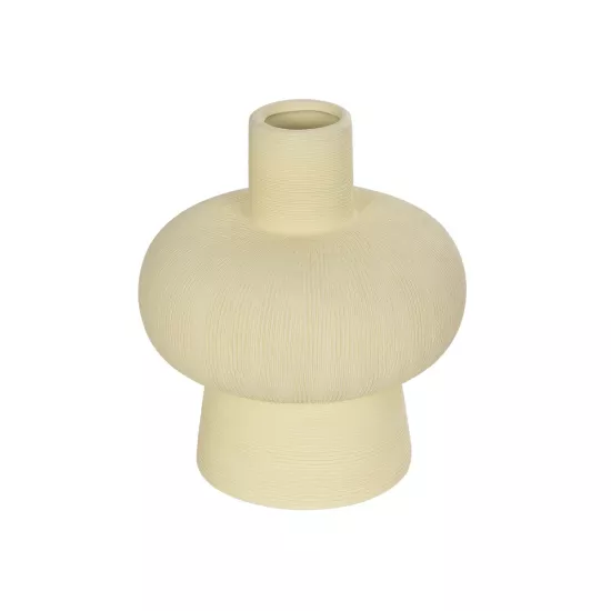 Artificial Garden ICEBERG 21263 Διακοσμητικό Κεραμικό Βάζo Μπεζ Π17 x Μ17 x Υ20cm